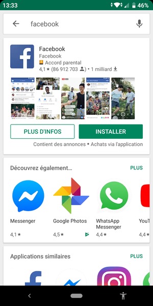 Sélectionnez l'appli