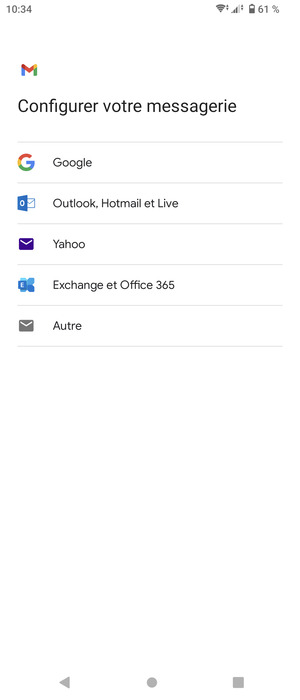 Sélectionnez Google