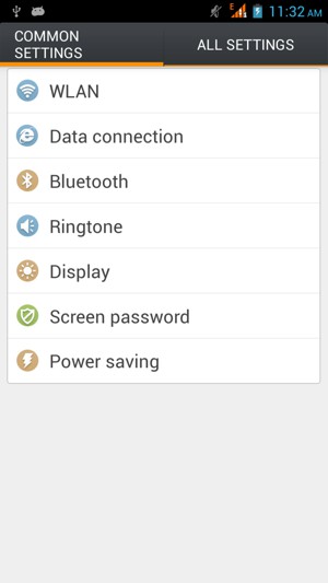 Select ALL SETTINGS
