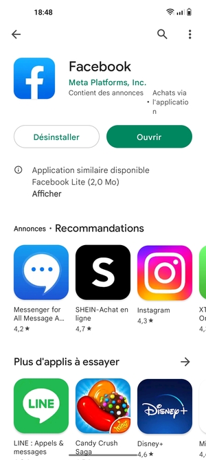 Sélectionnez Ouvrir