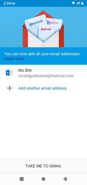Select TAKE ME TO GMAIL
