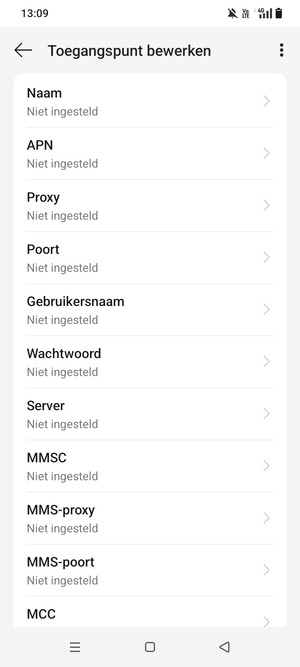 Voer mms-gegevens in