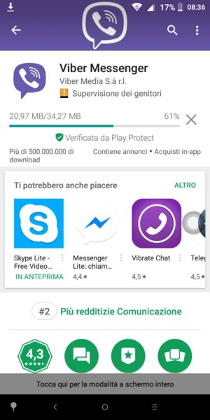 Attendi il completamento del processo di installazione