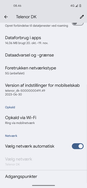 Scroll til og vælg Adgangspunkter