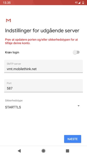 Vælg Sikkerhedstype