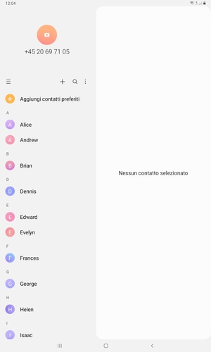 Seleziona il tasto Menu