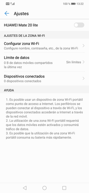 Seleccione Configurar zona Wi-Fi
