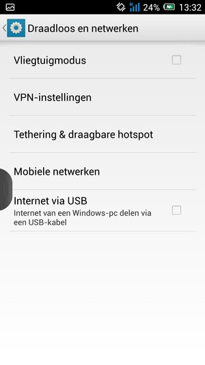 Selecteer Mobiele netwerken