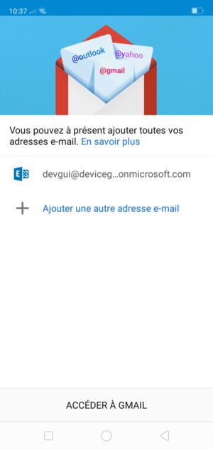 Sélectionnez ACCÉDER  À GMAIL