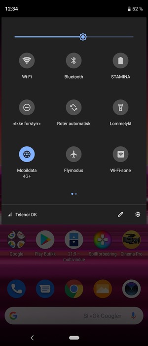 Velg Innstillinger-knappen