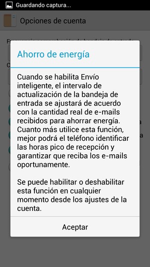 Si la pantalla tiene este aspecto, seleccione Aceptar