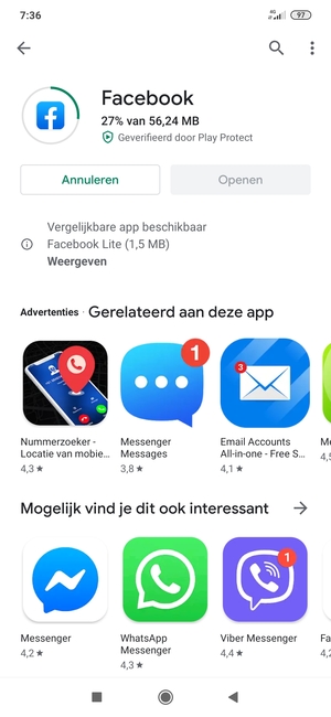 Wacht tot het installatieproces beëindigd is