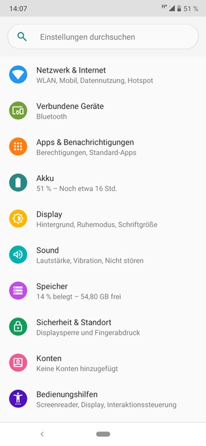 Wählen Sie Sicherheit & Standort