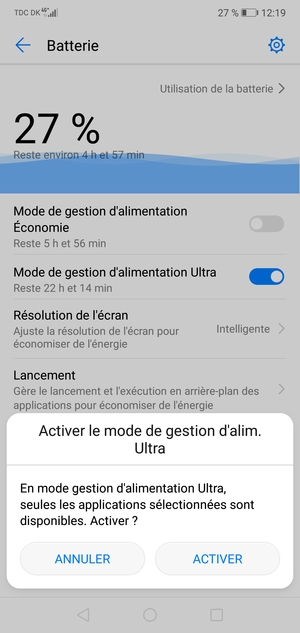 Sélectionnez ACTIVER