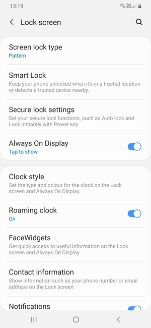Your phone is now secure with a screen lock