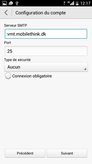 Décochez la case Connexion obligatoire et sélectionnez Suivant