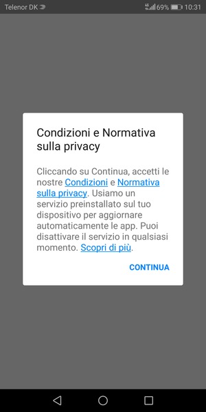 Seleziona CONTINUA
