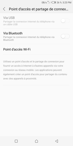 Sélectionnez Point d'accès Wi-Fi
