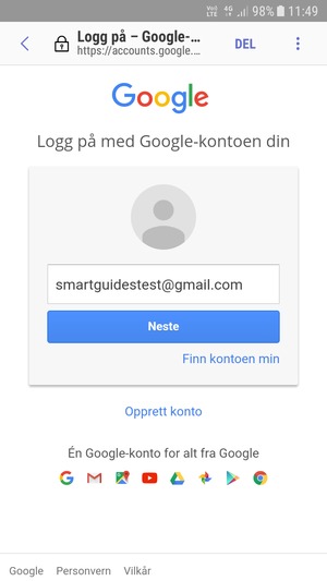 Velg Neste