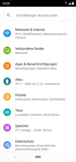 Wählen Sie Netzwerk & Internet