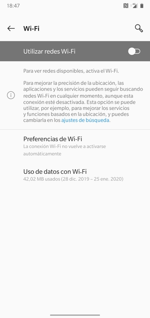 Active Utilizar redes Wi-Fi