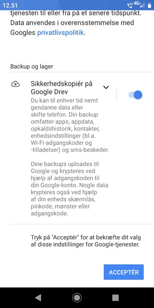 Vælg ACCEPTÉR