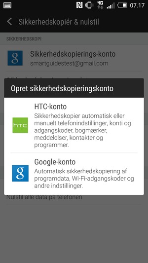 Vælg Google-konto