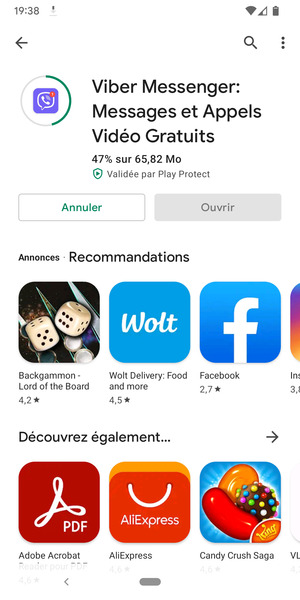Veuillez attendre la fin de la procédure d'installation