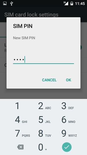 Enter your New SIM PIN and select OK