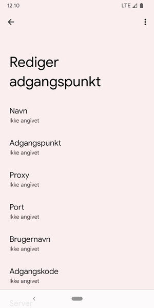 Indtast internet-oplysninger