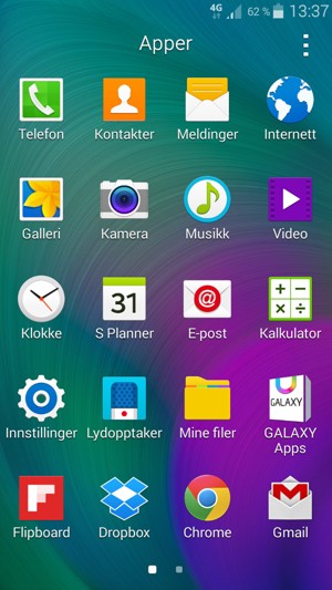 Bla til og velg Innstillinger