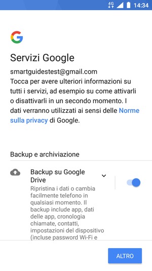 Seleziona ALTRO
