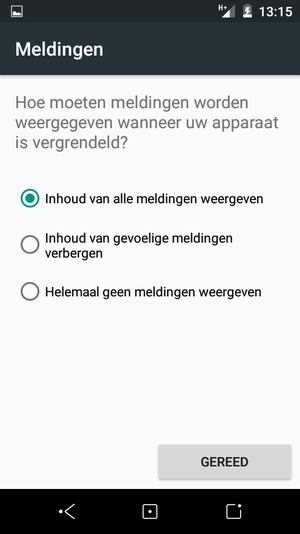 Selecteer uw voorkeursoptie en selecteer GEREED