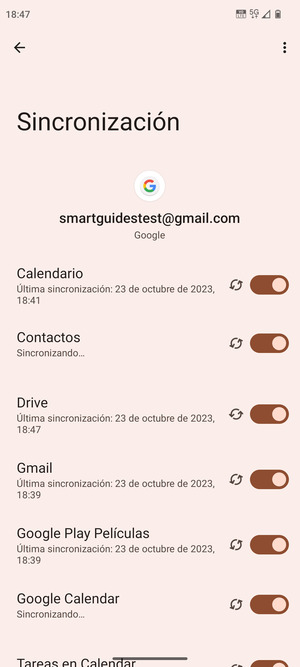Su información será sincronizada