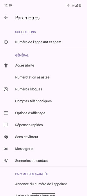 Sélectionnez Messagerie