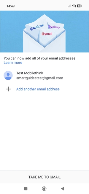 Select TAKE ME TO GMAIL
