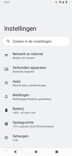 Selecteer Netwerk en internet