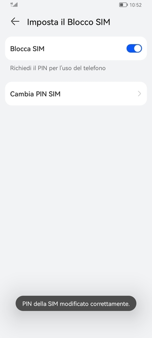 Il tuo PIN della SIM è stato modificato