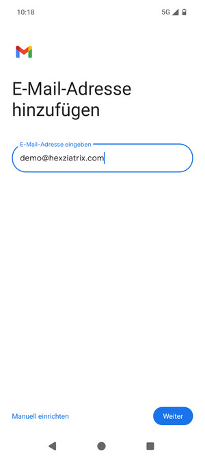 Geben Sie Ihre E-Mail-Adresse ein und wählen Sie Weiter