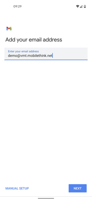 Enter your Email address and select NEXT