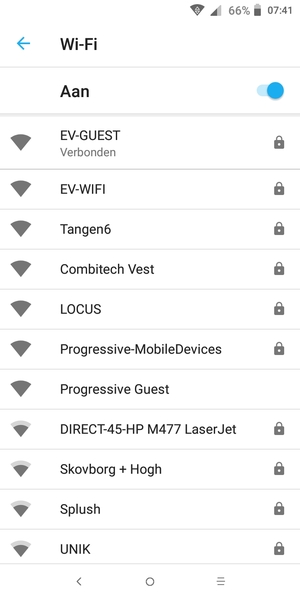 U bent nu verbonden met het WiFi-netwerk