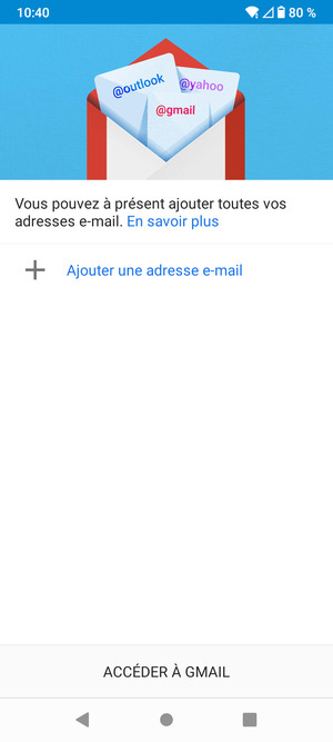 Sélectionnez Ajouter une adresse e-mail