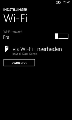 Slå Wi-Fi til