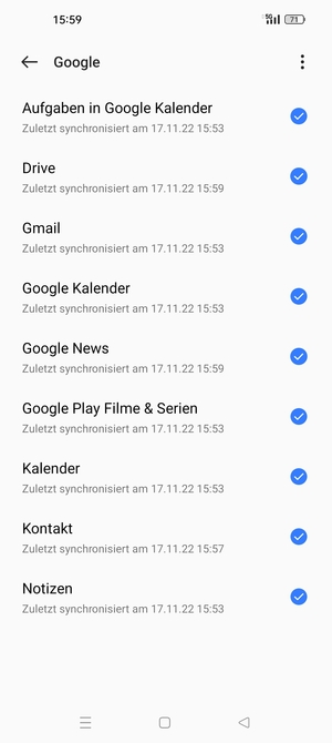 Wählen Sie die Menü-Taste