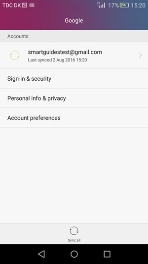 Select your account