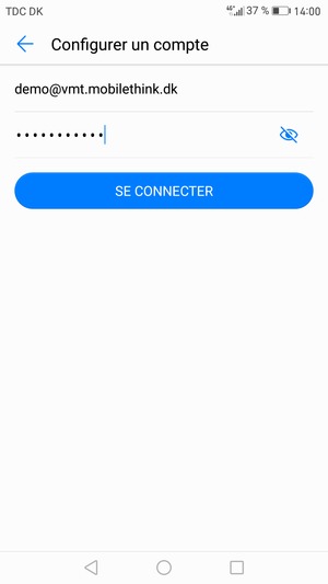 Saisissez votre adresse e-mail et votre mot de passe. Sélectionnez SE CONNECTER