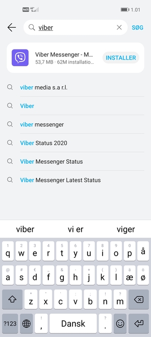 Indtast navnet på appen og vælg SØG