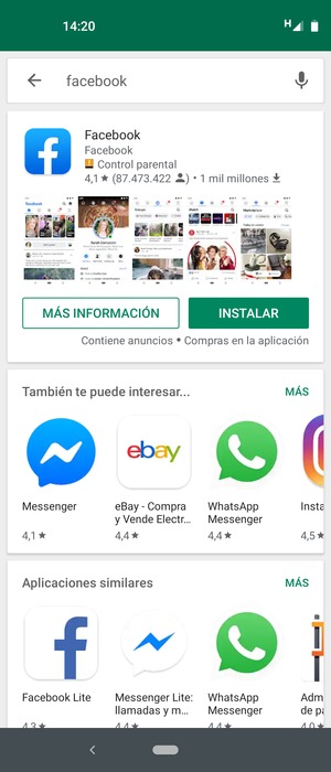 Seleccione la aplicación