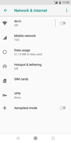 Select  Wi-Fi