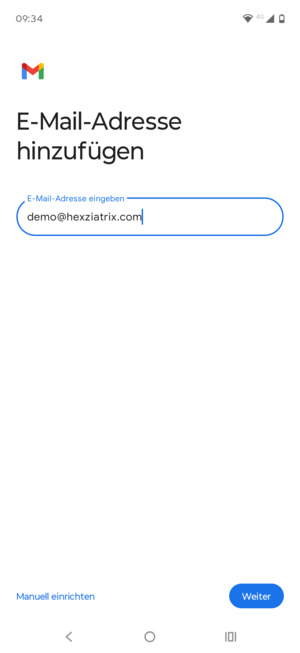 Geben Sie Ihre E-Mail-Adresse ein und wählen Sie Weiter